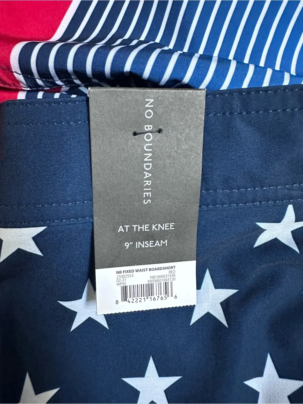 NWT USA Flag Board Shorts Patriotic Swim Trunks Men’s 36 New Boundaries